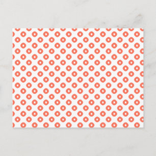 "Kanoko" Fawn Spot Pattern Salmon Pink Postcard