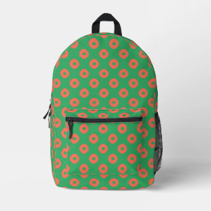 Kanoko" Fawn Spot Pattern Salmon Pink Printed Backpack