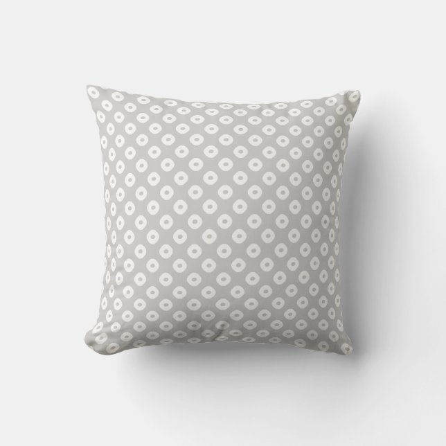 "Kanoko" Fawn Spot Pattern White Cushion (Front)