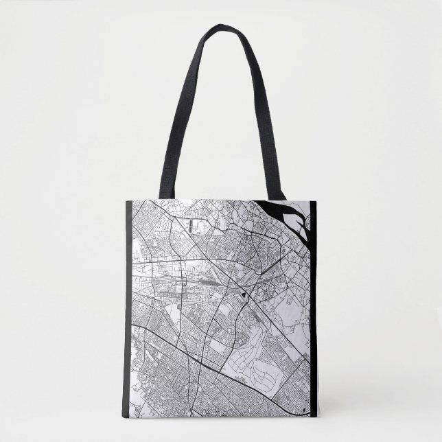 Kanpur Uttar Pradesh Map Tote Bag (Front)