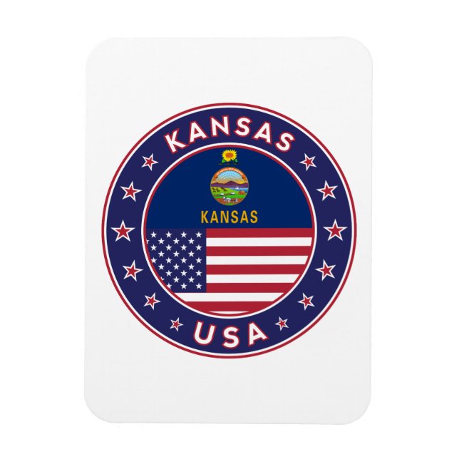 Kansa, Kansas sticker, bag, clock, phone case Magnet (Vertical)