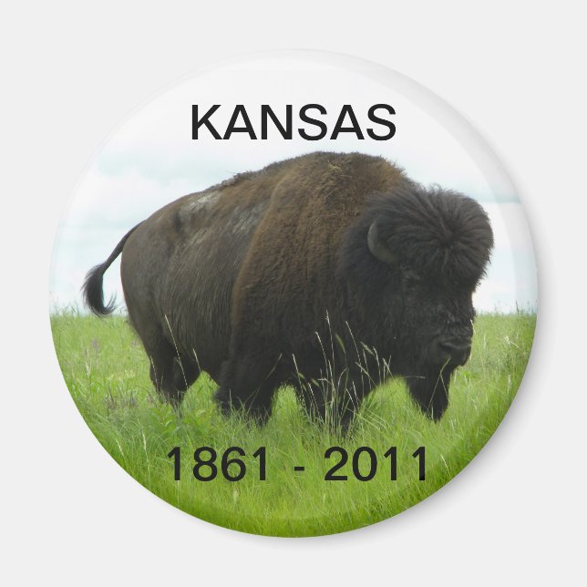 Kansas 1861 - 2011 magnet (Front)