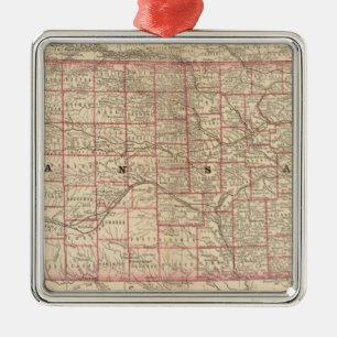 Kansas 3 metal tree decoration