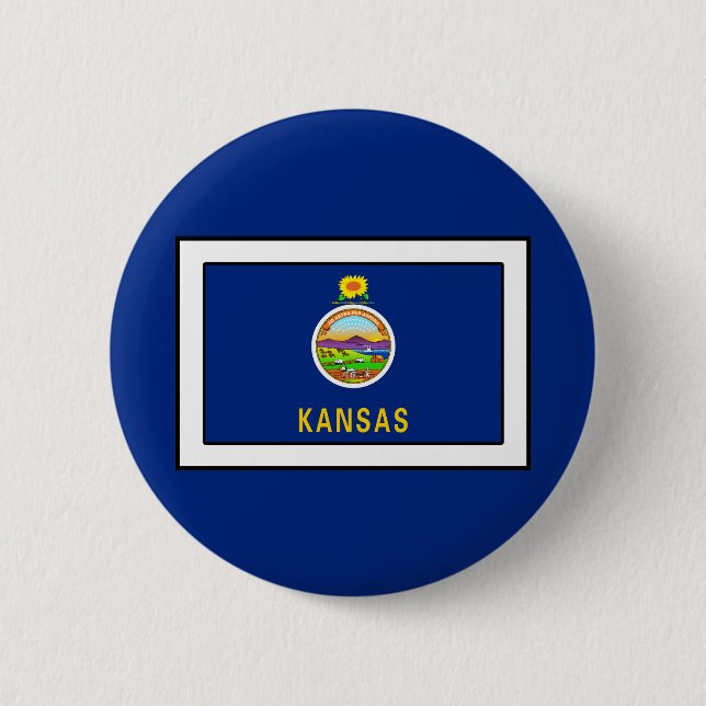 Kansas 6 Cm Round Badge (Front)