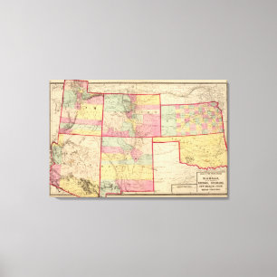 Kansas, and Arizona, Colorado, New Mexico, Utah Canvas Print