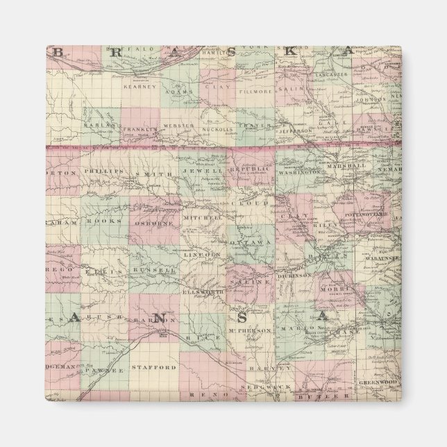 Kansas and Nebraska Magnet (Front)