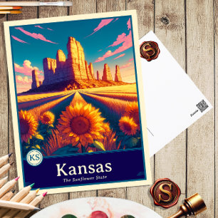 Kansas Anime Style Cel Shaded Postcard