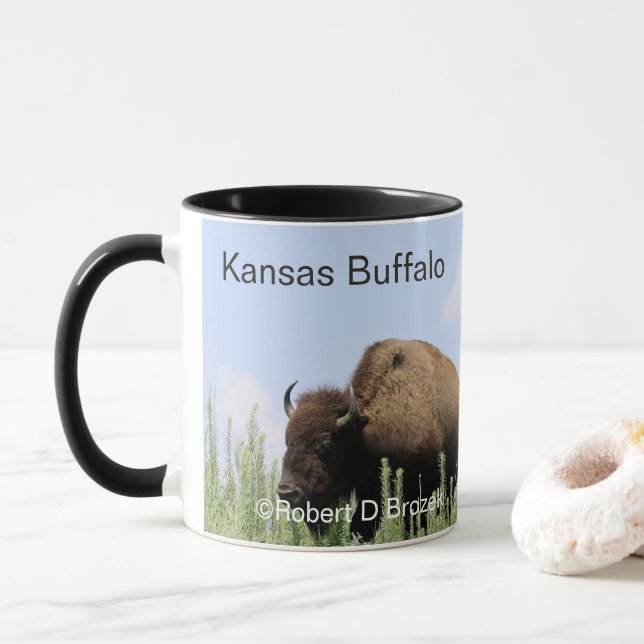 Kansas Buffalo  Mug (With Donut)