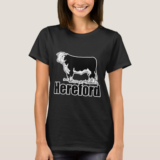 Kansas Cattle Farming Beef Herd Hereford Cow Pictu T-Shirt (Front)