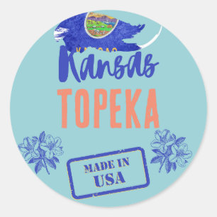 Kansas Cities Classic Round Sticker