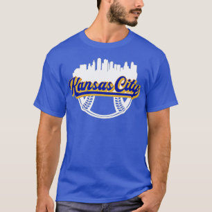Kansas City Baseball Downtown City Skyline Fan  T-Shirt