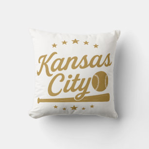 Kansas City Baseball Vintage Sports-Inspired Home Cushion