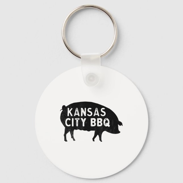 Kansas City Bbq _1  Key Ring (Front)