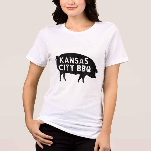 Kansas City Bbq _1  Tri-Blend Shirt (Front)