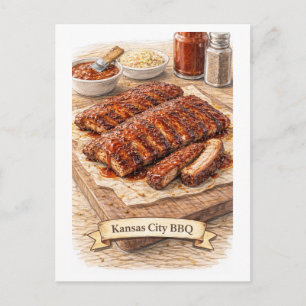 Kansas City BBQ (American Food Series) Postcard