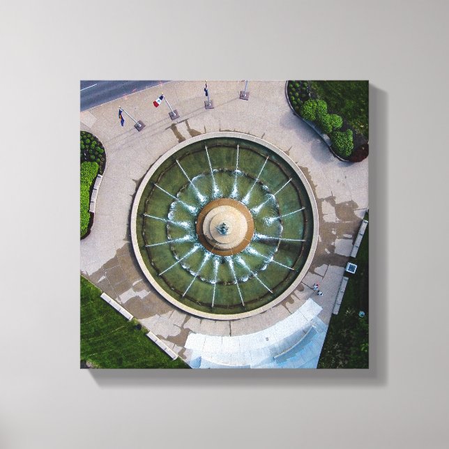 Kansas City Firefighter's Fountain Canvas Wall Art (Front)
