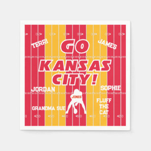 Kansas City Football Family Paper Napkin