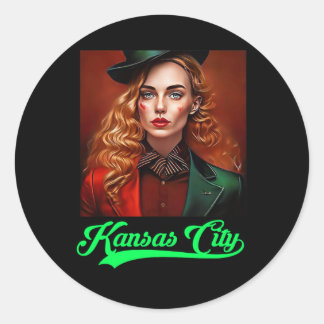 Kansas City Irish Parade Green Beer Barbecue Tailg Classic Round Sticker