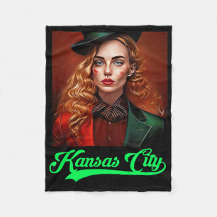 Kansas City Irish Parade Green Beer Barbecue Tailg Fleece Blanket