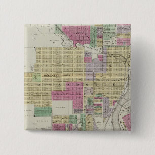 Kansas City, Kansas 15 Cm Square Badge