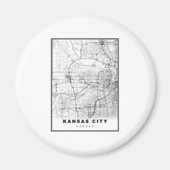 Kansas City Map Magnet (Front)