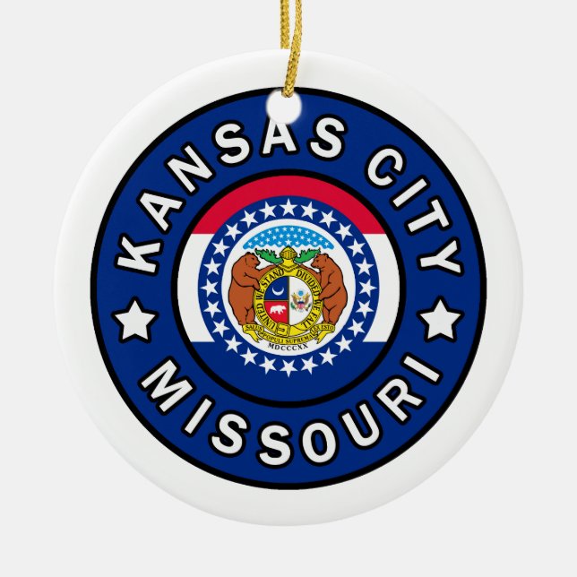 Kansas City Missouri Ceramic Tree Decoration (Front)