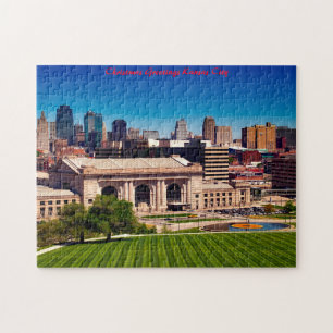 Kansas City Missouri Christmas Greetings Jigsaw Puzzle