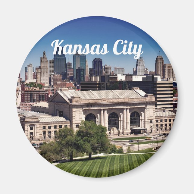 Kansas City Missouri downtown photo Union Station Magnet (Front)