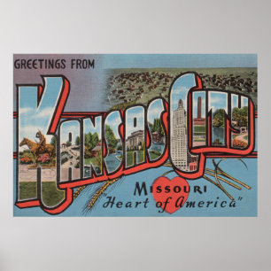 Kansas City, Missouri (Heart) Poster