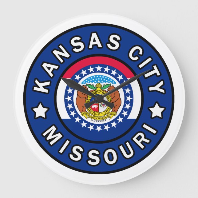 Kansas City Missouri Large Clock (Front)