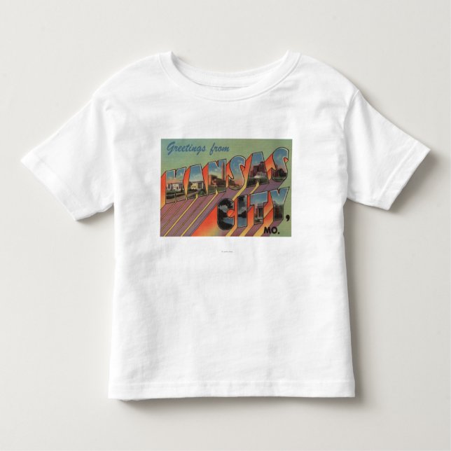 Kansas City, Missouri - Large Letter Scenes Toddler T-Shirt (Front)