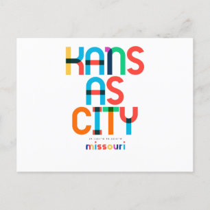 Kansas City Missouri Mid Century, Pop Art, Postcard