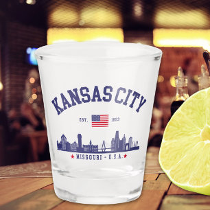 Kansas City Missouri Pride City Skyline Shot Glass