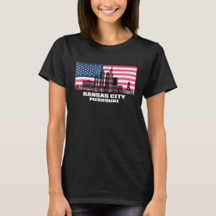 Kansas City Missouri Skyline Americans America Ame T-Shirt