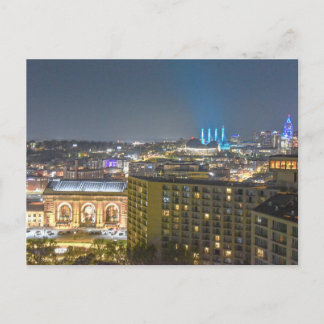 Kansas City, Missouri, Skyline at Night Postcard