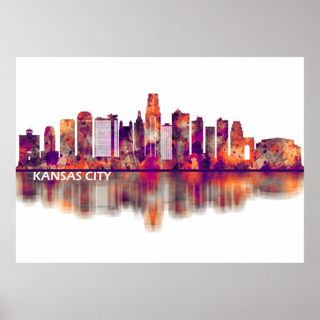 Kansas City Missouri Skyline Poster (Front)