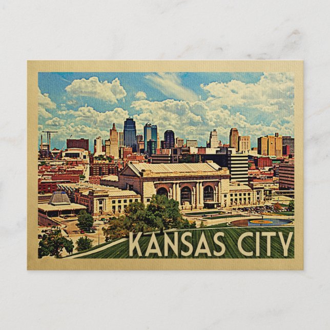 Kansas City Missouri Vintage Travel Postcard (Front)