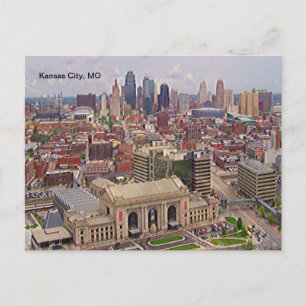 Kansas City, MO Skyline Memorial Liberty Area Postcard