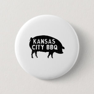 Kansas City Pig Bbq  6 Cm Round Badge