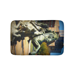 Kansas City Plaza Fountain in Autumn Bath Mat