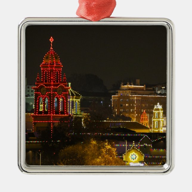 Kansas City Plaza Lights Metal Tree Decoration (Front)