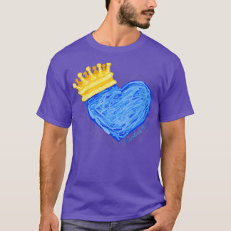 Kansas City Royal Blue Heart and Crown T-Shirt