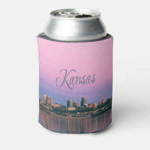 Kansas City Sky Line Sunset Can Cooler