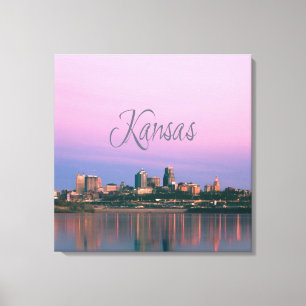 Kansas City Sky Line Sunset Canvas Print