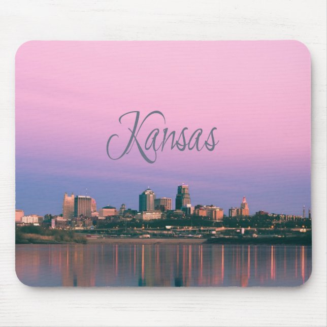 Kansas City Sky Line Sunset Mouse Pad (Front)