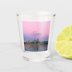 Kansas City Sky Line Sunset Shot Glass