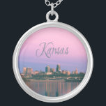 Kansas City Sky Line Sunset Silver Plated Necklace<br><div class="desc">Kansas City Sky Line Sunset</div>