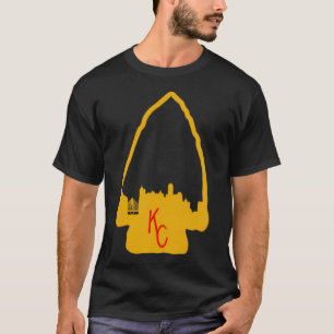 Kansas City skyline arrowhead digital drawing T-Shirt