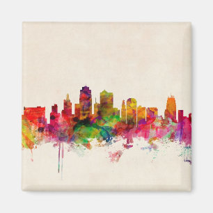 Kansas City Skyline Cityscape Magnet