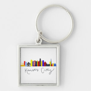 Kansas City Skyline Key Ring